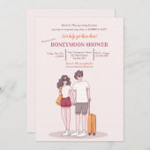 ハニームーンレインシャワーの招待状 招待状 (正面/裏面)