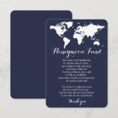 ハニームーン基金のリクエスト ウェディング カード 編集可能な色 (正面/裏面)