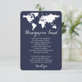 ハニームーン基金のリクエスト ウェディング 編集可能な色 エンクロージャーカード (スタンド正面)