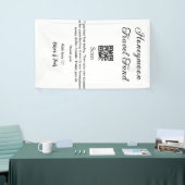 ハニームーン基金のQRコードをスキャンして名前を追加 横断幕 (トレードショー)