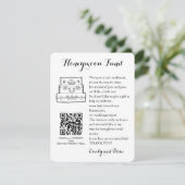 ハニームーン基金リクエスト ウェディングQRコード エンクロージャーカード (スタンド正面)