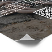 ハニームーン基金 現代の現金QRコード写真 ポスター (角)