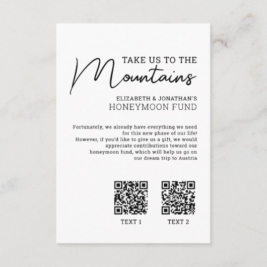 ハニームーン基金 現代の現金QRコード エンクロージャーカード (正面)