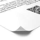 ハニームーン基金 現代の現金QRコード ポスター (角)