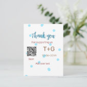 ハニームーン基金 QRコード カップル名 結婚式 ポストカード (スタンド正面)