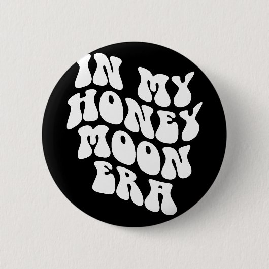 ハニームーン時代 - 結婚式 新婦 新郎 缶バッジ (正面)