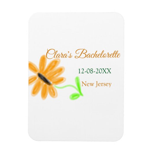 ハニームーン パーティー 追加 名前 日付 場所 ひまわり マグネット (縦)