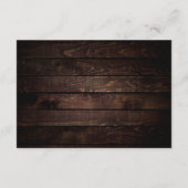 ハニームーン・ファンド　現金　モダン　ラスティック　ウェディング エンクロージャーカード (裏面)