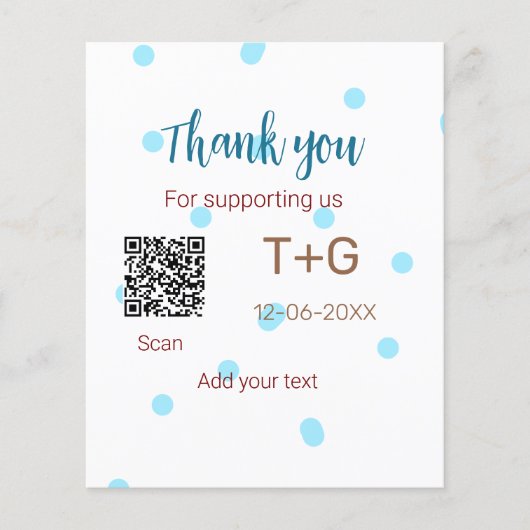 ハニームーン ファンド 追加 QRコード カップル名 結婚式 (正面)