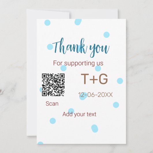 ハニームーン ファンド QRコード カップル名 ウェディングを追加 招待状 (正面)