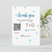 ハニームーン ファンド QRコード カップル名 ウェディングを追加 招待状 (スタンド正面)