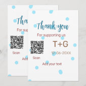 ハニームーン ファンド QRコード カップル名 ウェディングを追加 招待状 (正面/裏面)