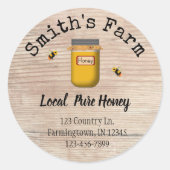 ハニーメイソンジャーのビジネス製品ラウンドステッカー ラウンドシール (正面)