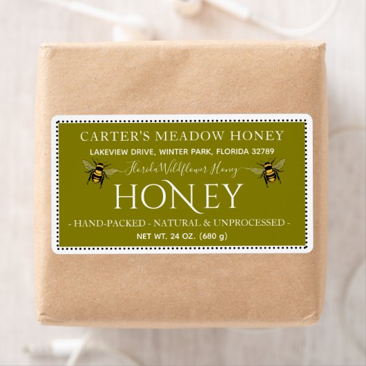 ハニーモダンエレガント製カスタム出荷ラベル ラベル (インサイチュ)