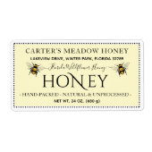 ハニーモダンエレガント製カスタム出荷ラベル ラベル (正面)