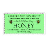 ハニーモダンエレガント製カスタム出荷ラベル ラベル (正面)