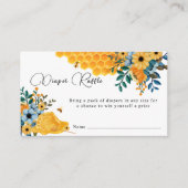 ハニーモダンビーフローラおむつラッフルベビーシャワー エンクロージャーカード (正面)
