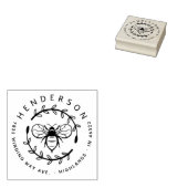 ハニーモダンビーボタニカルファミリー差出人住所 ラバースタンプ (押印)