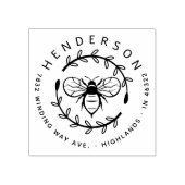 ハニーモダンビーボタニカルファミリー差出人住所 ラバースタンプ (インプリント)