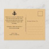 ハニーモダンビー赤ちゃんシャワーありがとうはがき ポストカード (裏面)