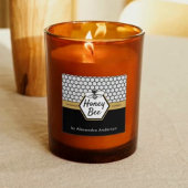 ハニーモダンビー養蜂場ハニカムブラックイエロー スクエアシール