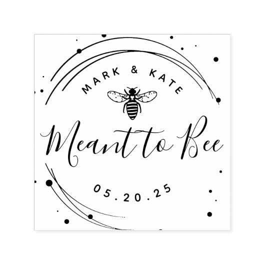 ハニーモダン結婚式の引き出物専用サーキュラー セルフインキングスタンプ (デザイン)