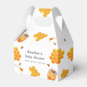 ハニーモダン（昆虫）マルハナバチパターン赤ちゃんシャワー フェイバーボックス (裏面サイド)