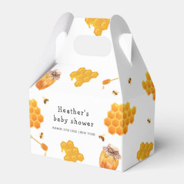 ハニーモダン（昆虫）マルハナバチパターン赤ちゃんシャワー フェイバーボックス