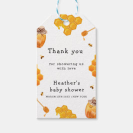 ハニーモダン（昆虫）マルハナバチフレーム赤ちゃんシャワー ギフトタグ