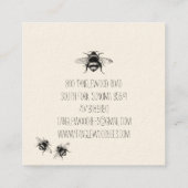 ハニーユニークビー養蜂家 スクエア名刺 (裏面)