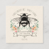 ハニーユニークビー養蜂家 スクエア名刺 (正面)