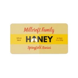 ハニーライト金ゴールドハニージャー ラベル