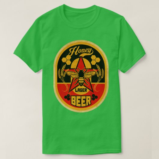 ハニーラガービール Tシャツ (デザイン正面)