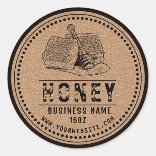 ハニーラベルクラフト |ハニーロゴ ラウンドシール (正面)