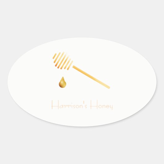 ハニーラベル 楕円形シール (正面)