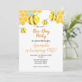 ハニーリトルビー 2歳の誕生日パーティー招待状 招待状 (スタンド正面)