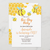 ハニーリトルビー 2歳の誕生日パーティー招待状 招待状 (正面/裏面)