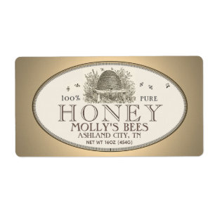 ハニーヴィンテージスケッチ製品ラベル（横） ラベル