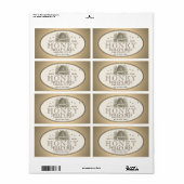 ハニーヴィンテージスケッチ製品ラベル（横） ラベル (フルシート)