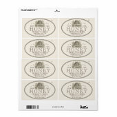 ハニーヴィンテージスケッチ製品ラベル（横） ラベル (フルシート)