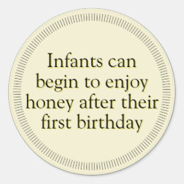ハニー乳児警告の濃い琥珀のシール ラウンドシール