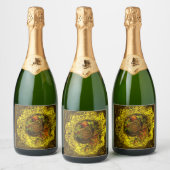 ハニー抽象芸術 スパークリングワインラベル (ボトル)