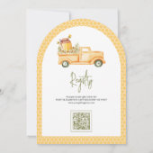 ハニー素朴ジャーの甘い甘いハチアーチベイビーシャワー 招待状 (裏面)