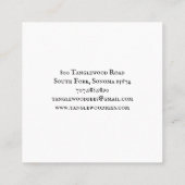 ハニー素朴ビーハイブ養蜂家製品 スクエア名刺 (裏面)