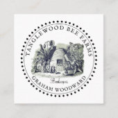 ハニー素朴ビーハイブ養蜂家製品 スクエア名刺 (正面)