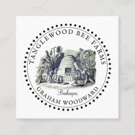 ハニー素朴ビーハイブ養蜂家製品 スクエア名刺
