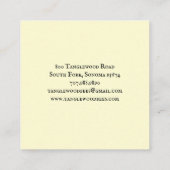 ハニー素朴ビー養蜂家ハニー製品 スクエア名刺 (裏面)