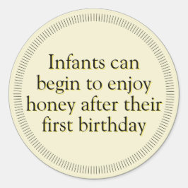 ハニー警告乳児金ゴールド ラウンドシール