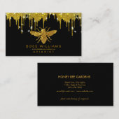 ハニー金ゴールドドリップスフェイクハニービーグリッター事業 名刺 (正面/裏面)