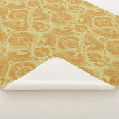 ハニー金ゴールド中世ダマスクシャーパブランケット シェルパブランケット (3/4)